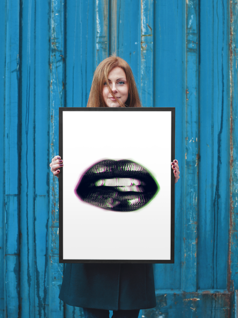 Error Lips Framed error poster 18 x 24