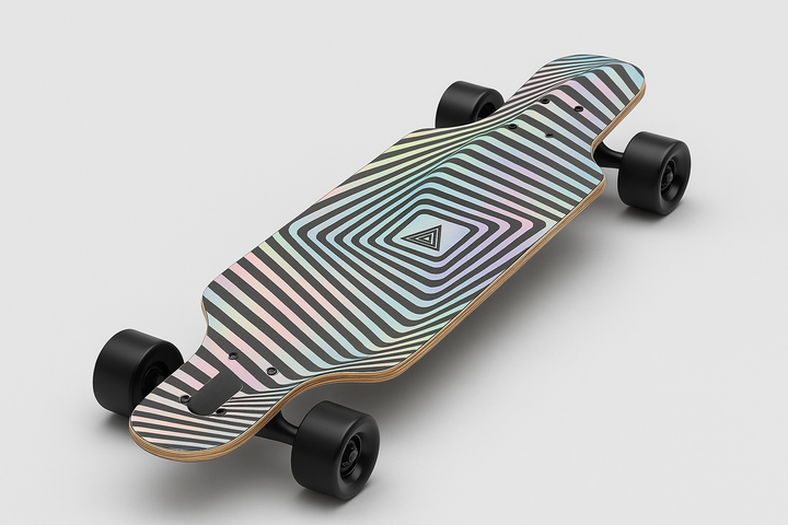 optic hologram Drop Through Longboard