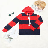 Hooded Striped Two-Piece Set
