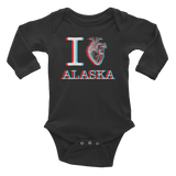 infant iHeart Onesie Dark