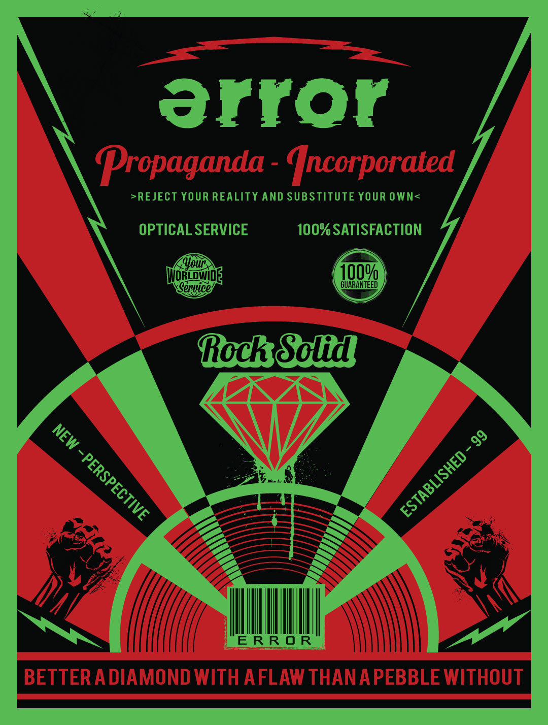 Error rock solid Framed error poster 18 x 24